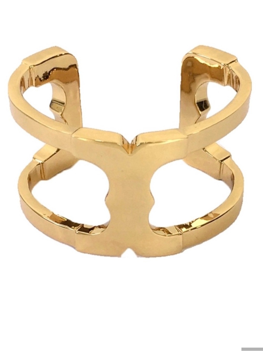 Tory Burch Gold Gemini Openwork Cuff Bracelet